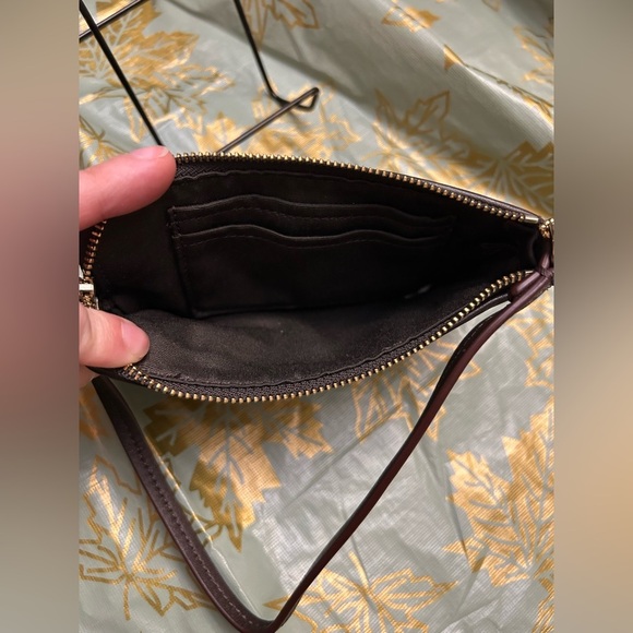 Coach Tan and Brown Signature Wristlet - Picture 7 of 7
